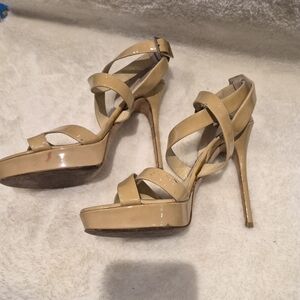 Jimmy Choo Elegant Tan Strappy Heels